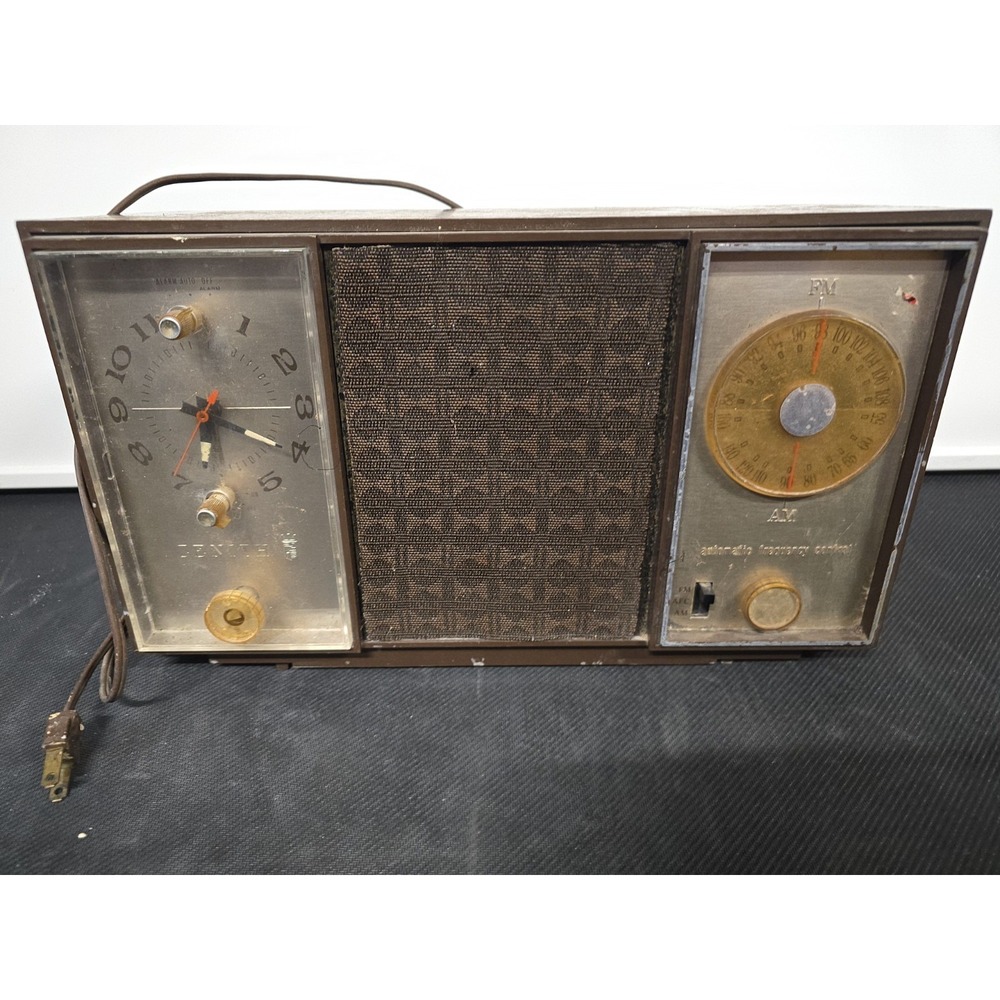 Vintage Zenith Clock & Tube Radio Works Model X385